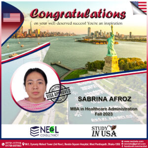 AFTER VISA POST FOR USA B (SABRINA AFROZ)
